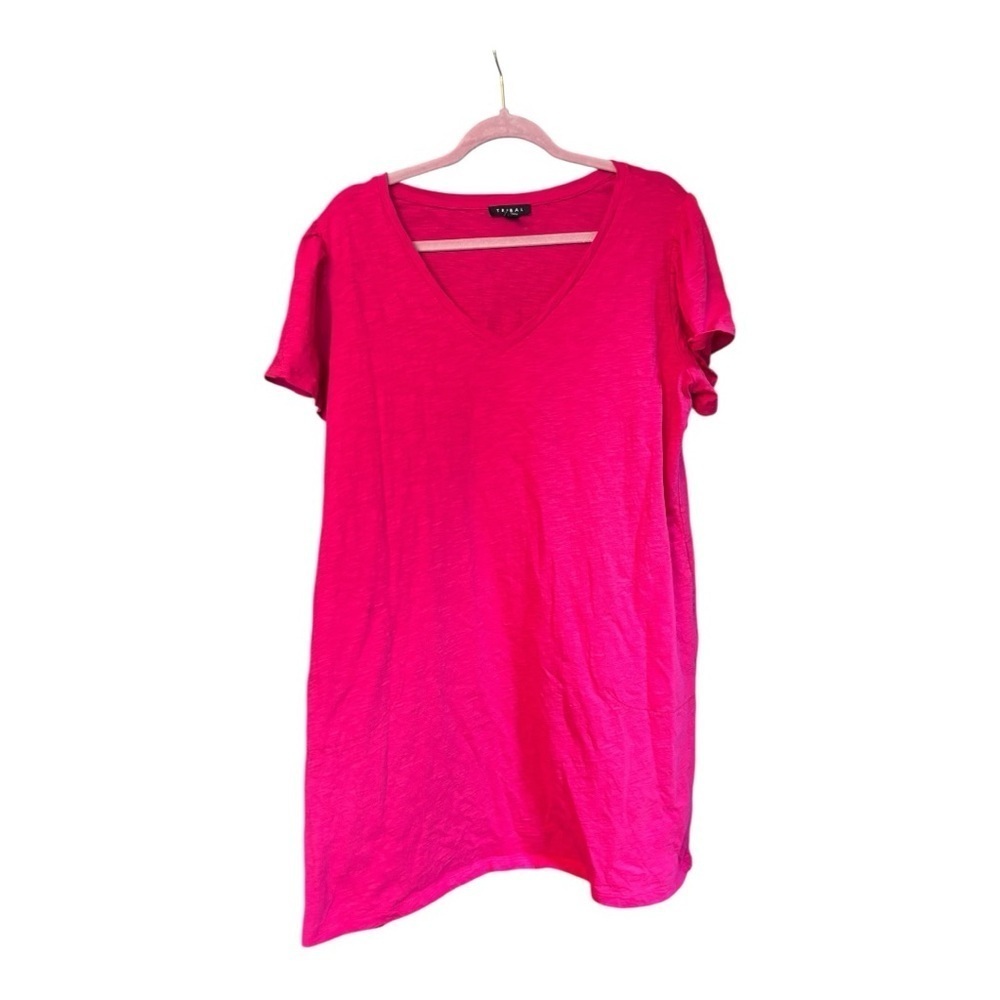 Tribal Hot Pink Shirt Dress Size Large (L)